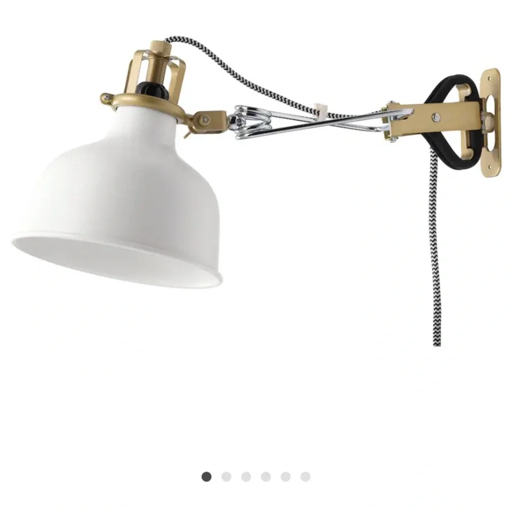 IKEA RANARP White and Gold Adjustable Wall Lamp